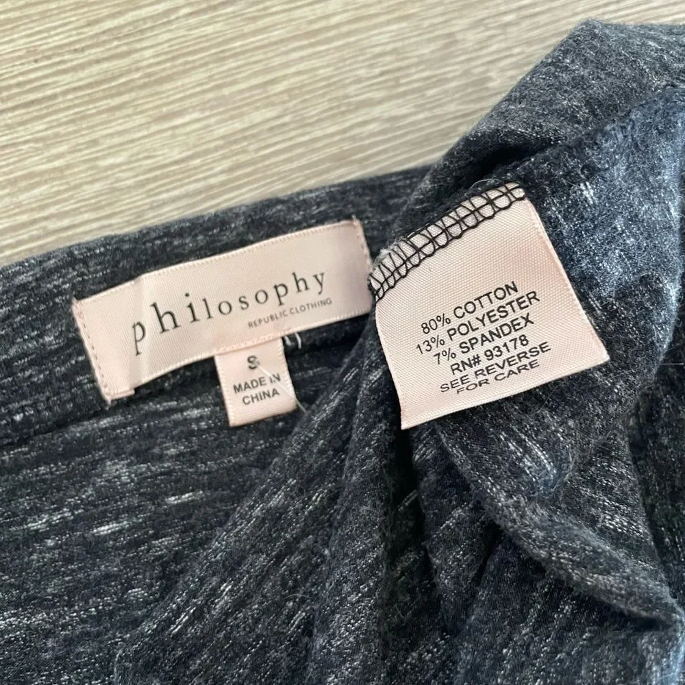 Philosophy Heather Gray Stretch Pencil Skirt S